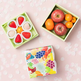 [贈答用]旬の国産フルーツのミニお重セット 果物詰め合わせ フルーツギフト 詰め合わせ ギフト 贈答 プレゼント フルーツ 果物 くだもの いちご りんご みかん 金柑 柑橘 おしゃれ かわいい 御礼 内祝 御祝 誕生日 フルーツセット セット 旬 国産 お返し 市場直送 仲卸