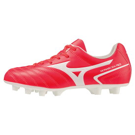 MIZUNO　ミズノ　モナルシーダNEO II SELECT Jr　ジュニア　サッカー／フットボール　スパイク　ワイドフィット　天然芝／土／人工芝　P1GB232564（フェアリーコーラル×ホワイト）　★6500★　23AW