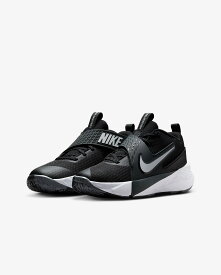 ナイキ チーム ハッスル D 12　NIKE　ジュニアバスケットボールシューズ　HF6279-002　ブラック/アンスラサイト/ホワイト　★6800　※北海道・離島・沖縄県へのお届け不可