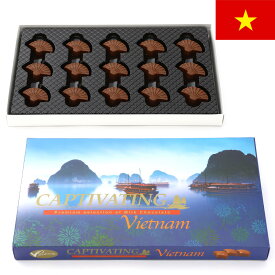 ベトナム ハロン湾扇型チョコレート 1箱15粒入180g VIETNAM ベトナムみやげ ベトナム土産 海外おみやげ 輸入菓子 夏季クール バレンタイン