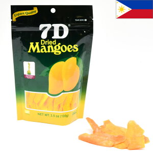 7D セブンディー ドライマンゴー 100g セミドライフルーツ 南国 果物 カラバオマンゴー フィリピン土産 フィリピンみやげ 海外 輸入食品