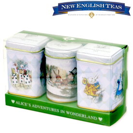 New English Tea 不思議の国のアリス 3缶セット 茶葉 アフタヌーンティー イングリッシュブレックファスト アールグレイ イギリス 英国