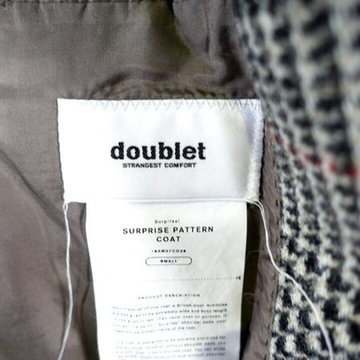 楽天市場】DOUBLET 19aw SURPRISE PATTERN COAT ダブレット サプライズ 