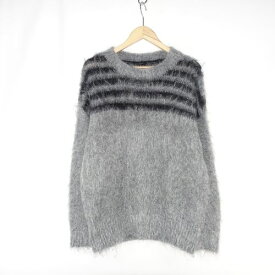 UNIFORM EXPERIMENT 21aw MOHAIR PANELED BORDER CREWNECK UE-212051 ユニホームエクスペリメント モヘアセーター 大名店【中古】