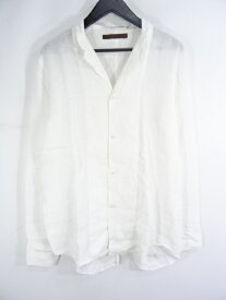 HONOR GATHERING L/S OPEN COLLAR LINEN SHIRT オナー ギャザリング オープンカラー シャツ 大名店【中古】