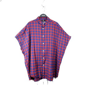 RAGS MCGREGOR × THOMAS MASON N/S CUT OFF ONERSIZE CHECK SHT SIZE-M 211168112 ラグスマクレガー トーマスメイソン カットオフ シャツ 大名店【中古】