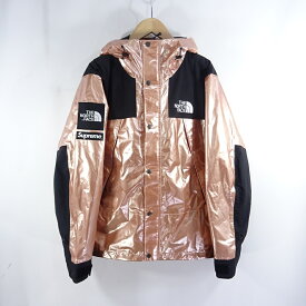 SUPREME 18ss THE NORTH FACE METALLIC MOUNTAIN PARKA ROSE GOLD M 大名店【中古】