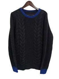 ☆UNIFORM EXPERIMENT 15aw CABLE CREW NECK KNIT ユニフォームエクスプリメント ケーブルニット クルー ネック 大名店【中古】