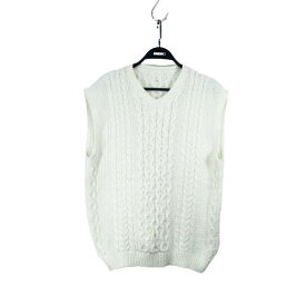 UNIFORM EXPERIMENT 22ss COTTON CABLE KNIT VEST SIZE-2 ユニフォームエクスペリメント ニットベスト 大名店【中古】