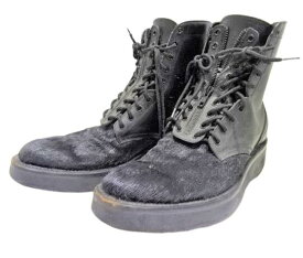 ☆LAD MUSICIAN Back Zip Leather Boots ラッドミュージシャン バックジップレザーブーツ サイズ42 大名店【中古】