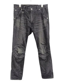 ☆SOPHNET. SKINNY CARROT FIT DENIM BIKER PANTS ソフネット スキニーキャロットフィット バイカーブラックデニムパンツ 大名店【中古】