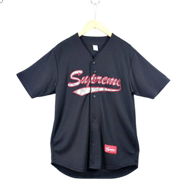Supreme 17aw Snake Script Logo Baseball Jersey シュプリーム スネーク ベースボール シャツ  大名店【中古】 | union3 楽天市場店