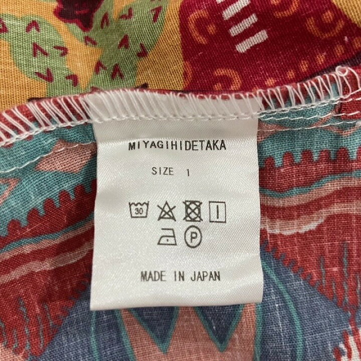 楽天市場】MIYAGIHIDETAKA NATIVE BANDANA shirt サイズ1 宮城秀貴 