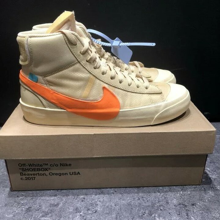 楽天市場】OFF-WHITE THE:10 NIKE BLAZER MID AA3832-700 オフホワイト  