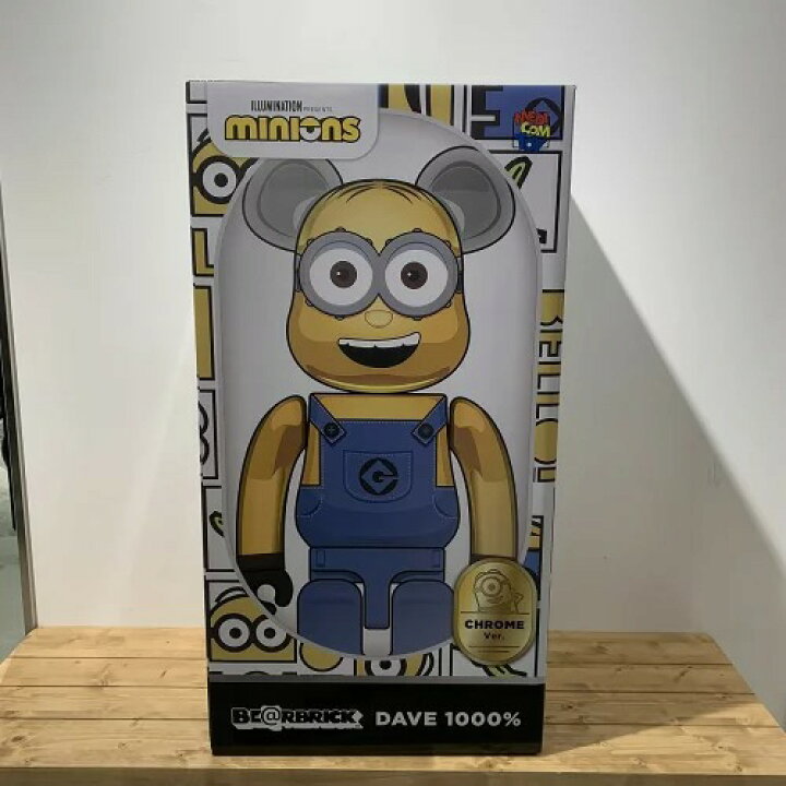 楽天市場】MEDICOM TOY BE@RBRICK DAVE CHROME Ver.1000% MINIONS 