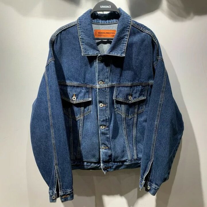 楽天市場】HERON PRESTON AIRBRUSH DENIM JACKET HMEA016F18689002  