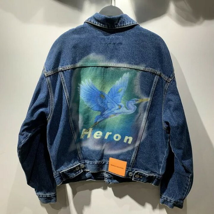 楽天市場】HERON PRESTON AIRBRUSH DENIM JACKET HMEA016F18689002  