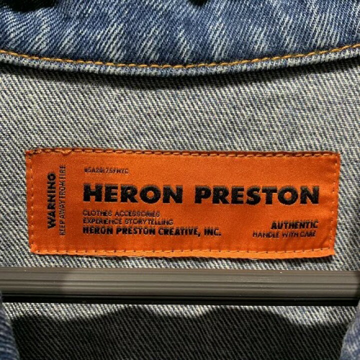 楽天市場】HERON PRESTON AIRBRUSH DENIM JACKET HMEA016F18689002  