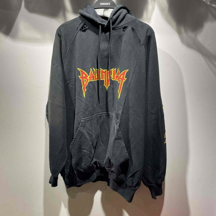 楽天市場】BALENCIAGA 22ss Metal Hoodie Oversized in black medium  