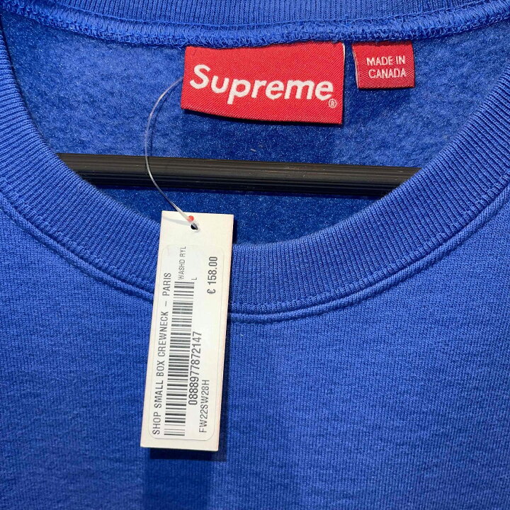 楽天市場】SUPREME 22aw SMALL BOX LOGO CREW NECK PARIS SHOP 