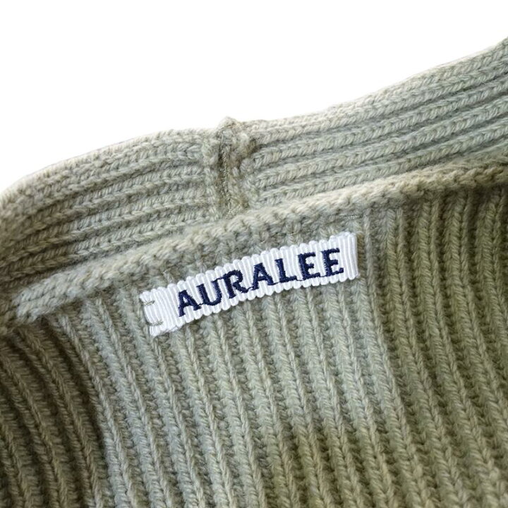 楽天市場】AURALEE SUPER FINE WOOL RIB KNIT BIG CARDIGAN A22AC01RK 