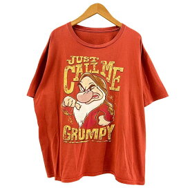 DISNEY GRUMPY PRINT TEE SIZE F ヴィンテージ ビンテージ ディズニー グループ プリント Tシャツ 大名店【中古】