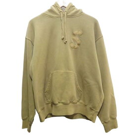 SUPREME 23ss Overdyed S Logo Hooded Sweatshirt SIZE S シュプリーム ロゴ パーカー プルオーバー フーディー スウェット ベージュ 大名店【中古】