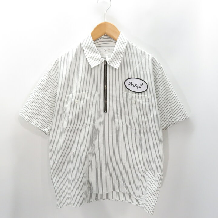 楽天市場】PEELS Stripe Work Shirt Size L ピールズ ストライプ  