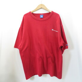 CHAMPION VINTAGE 80s SCRIPT LOGO TEE RED SIZE XXL チャンピオン ヴィンテージ スクリプト ロゴ 刺繍青タグ Tシャツ レッド 大名店【中古】