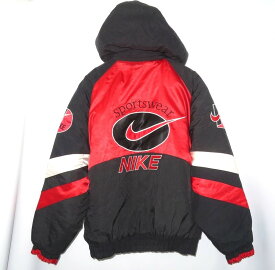 NIKE VINTAGE 90s HOODED SPORT JACKET RED SIZE L ナイキ ヴィンテージ フーデッド スポーツ ジャケット レッド 大名店【中古】