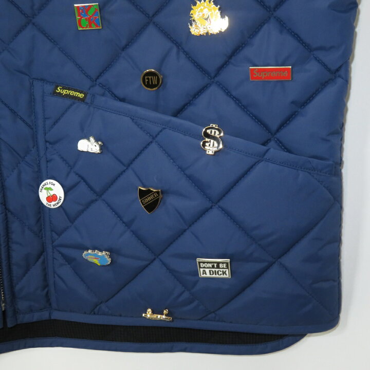 楽天市場】SUPREME 23aw PINS QUILTED WORK VEST SIZE L シュプリーム 