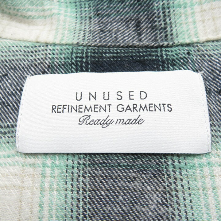 楽天市場】UNUSED 23ss OMBRE CHECK OPEN COLLAR SHIRT US2338 SIZE 2 
