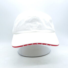 SUPREME19ss Logo Twill 6-PANEL CAP WHITE シュプリーム ロゴ ツイル パネル キャップ 帽子 ホワイト 大名店【中古】