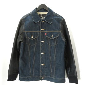 NITRAID ARM LEATHER TRUCKER JACKET NR001-LJ08 SIZE M ナイトレイド アーム レザー トラッカー ジャケット デニム 大名店【中古】