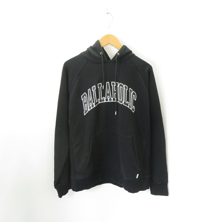 楽天市場】BALLAHOLIC Logo Sweat Hoodie Black SIZE L ボーラホリック  