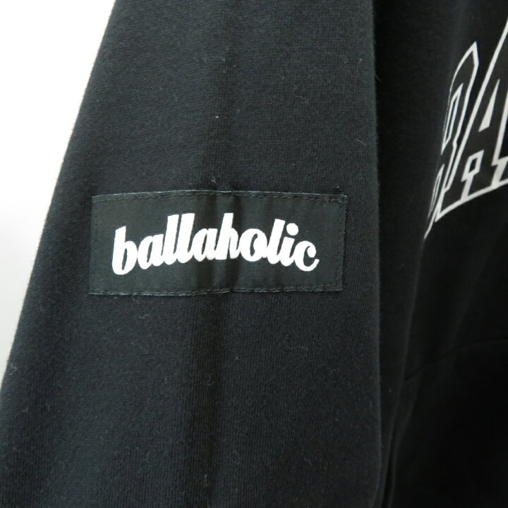 楽天市場】BALLAHOLIC Logo Sweat Hoodie Black SIZE L ボーラホリック 