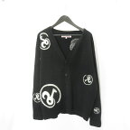 RICHARDSON ALL-OVER GLYPH CARDIGAN BLACK RIK-32320-B Size-L リチャードソン ロゴ ニット カーディガン 大名店【中古】