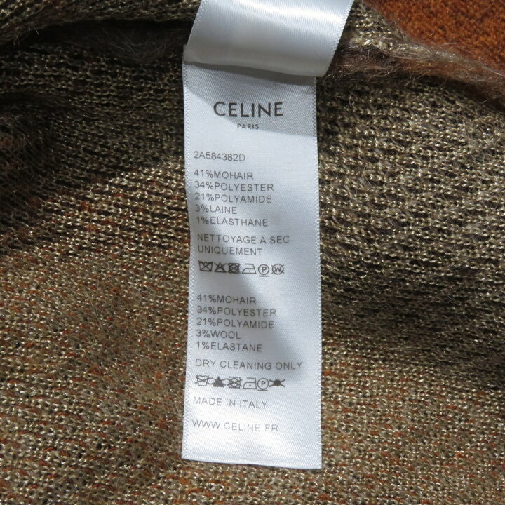 楽天市場】CELINE 19aw ARGYLE MOHAIR CARDIGAN Size-S 2A584382D 