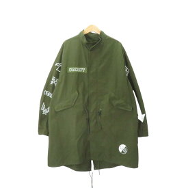 UNIFORM EXPERIMENT 24ss MODS COAT OLIVE Size-2 UE-240000 ユニフォームエクスペリメント モッズコート 大名店【中古】