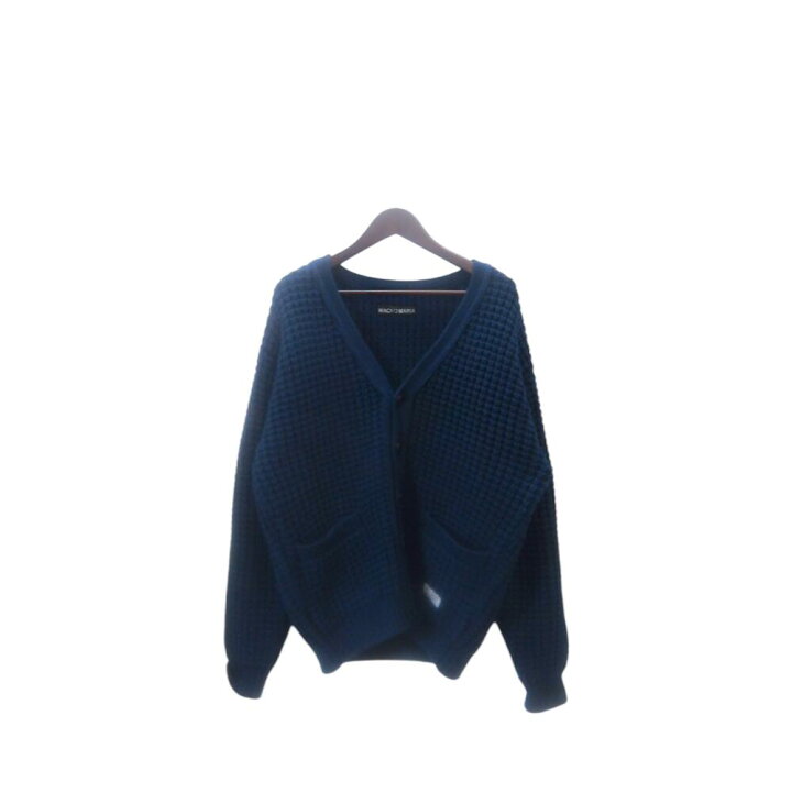 楽天市場】WACKO MARIA 24aw WAFFLE KNIT CARDIGAN BLUE サイズL ワコ 
