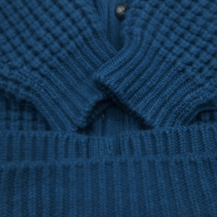 楽天市場】WACKO MARIA 24aw WAFFLE KNIT CARDIGAN BLUE サイズL ワコ 