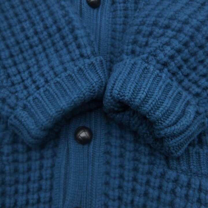 楽天市場】WACKO MARIA 24aw WAFFLE KNIT CARDIGAN BLUE サイズL ワコ 