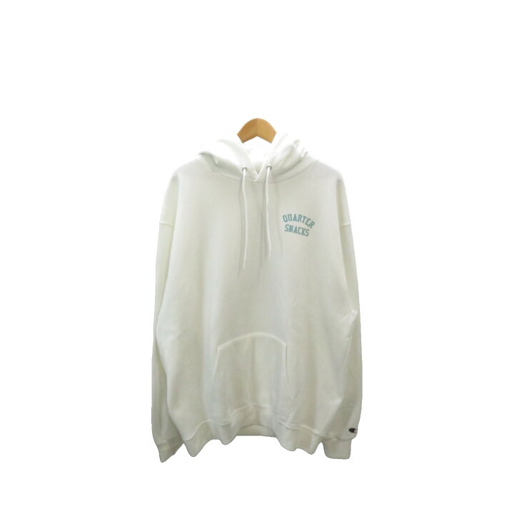 楽天市場】QUARTER SNACKS SNACKMAN HOODIE WHITE サイズXL 