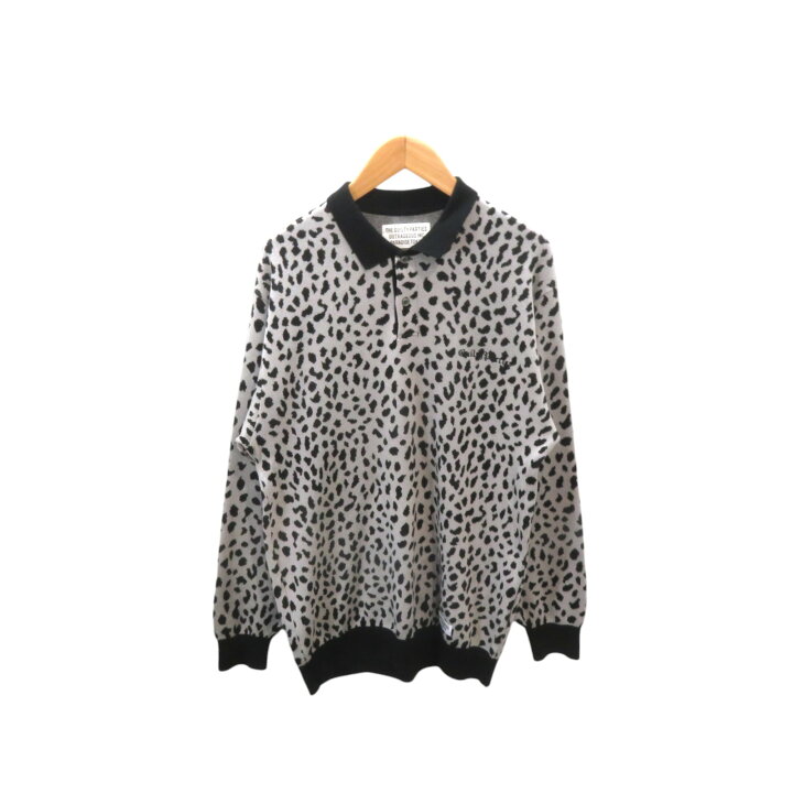 楽天市場】WACKO MARIA LEOPARD KNIT JACQUARD L/S POLO WHITE サイズM 