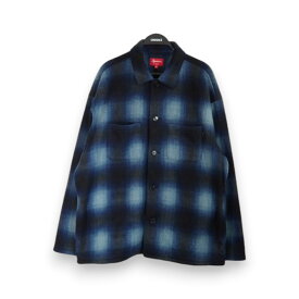 SUPREME 20aw Shadow Plaid Fleece Shirt Navy サイズXL シュプリーム シャドウプレイドフリースシャツ チェック 大名店【中古】