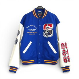 SUPREME×HYSTERIC GLAMOUR 24aw Varsity Jacket Royal サイズM シュプリーム ヒステリックグラマー ヴァーシティジャケット スタジャン 大名店【中古】