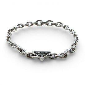 PRADA NECKLACE TRIANGLE CHUNKY CHAIN SLV925 1JC802 ギャランティーカード&箱有 プラダ ネックレス トライアングル チャンキー チェーン シルバー925 大名店【中古】