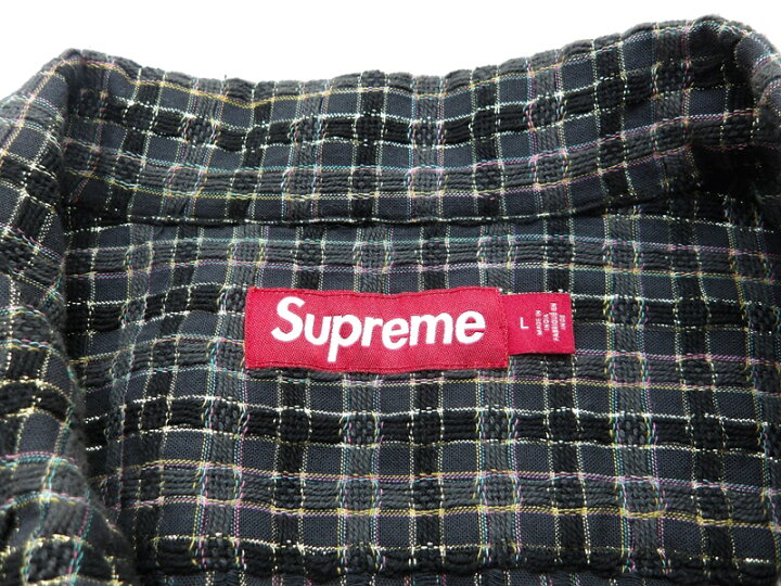 楽天市場】SUPREME 25aw Metallic Plaid Zip Up Shirt Brown サイズL 