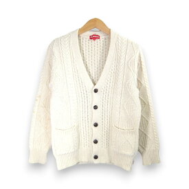 SUPREME 16aw Cable Knit Cardigan Ivory サイズS シュプリーム ケーブルニット カーディガン 大名店【中古】