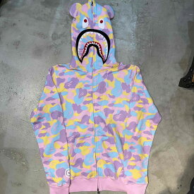 A BATHING APE 19AW CARE BEARS FULL ZIP SHARK HOODIE (LADIES) XSサイズ アベイシングエイプ ケアベア フルジップ ベイプ パーカー BAPE 心斎橋店【中古】